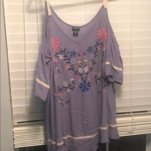 Torrid open shoulder top